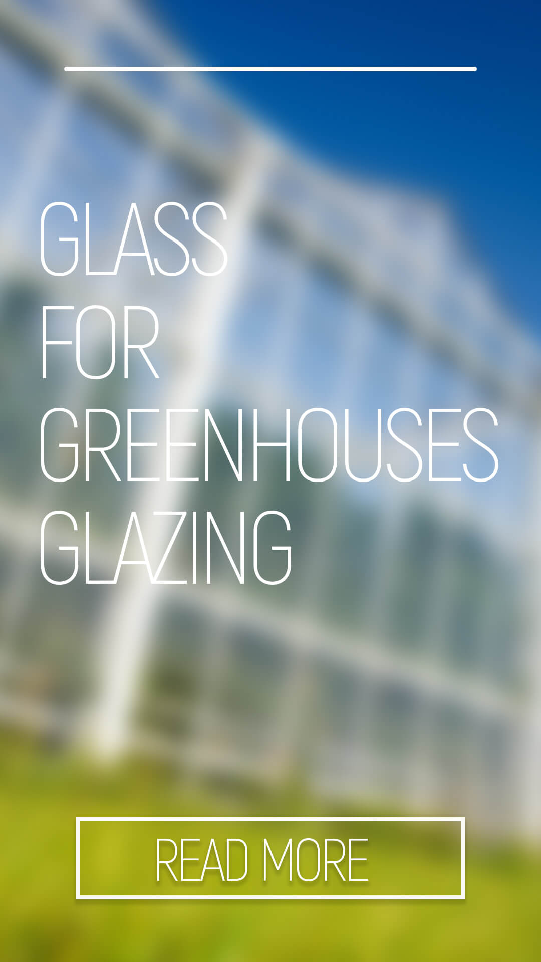 GLASS FOR GREENHOUSES GLAZING